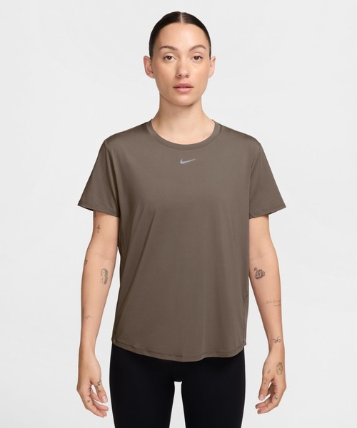 NIKE(ナイキ)の「ナイキ NIKE ナイキ ワン DF S/S スリム トップ(Tシャツ/カットソー・レディース・ブラウン/スモークピンク・S/M/L)」の1枚目の写真