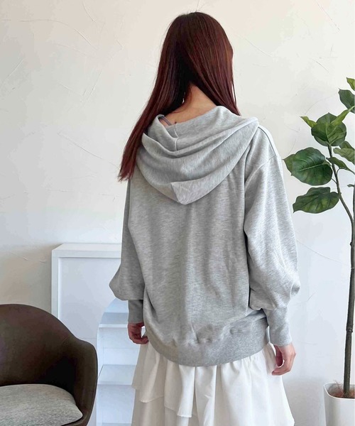 apres jour clair(アプレジュールクレア)の「【apres jour clair】リボンポケットパーカー【ZOZOTOWN限定アイテム】(パーカー・レディース・杢グレー/アイボリー・X-LARGE/フリー)」の10枚目の写真