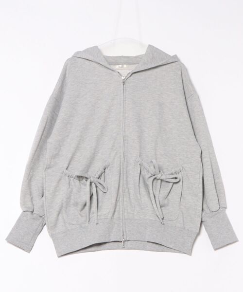 apres jour clair(アプレジュールクレア)の「【apres jour clair】リボンポケットパーカー【ZOZOTOWN限定アイテム】(パーカー・レディース・杢グレー/アイボリー・X-LARGE/フリー)」の15枚目の写真