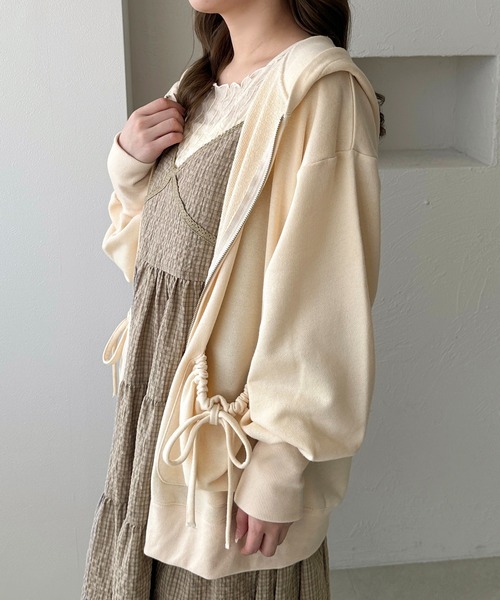 apres jour clair(アプレジュールクレア)の「【apres jour clair】リボンポケットパーカー【ZOZOTOWN限定アイテム】(パーカー・レディース・杢グレー/アイボリー・X-LARGE/フリー)」の18枚目の写真