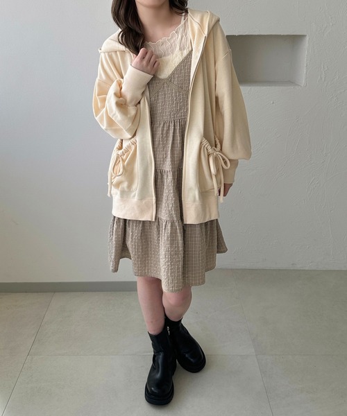 apres jour clair(アプレジュールクレア)の「【apres jour clair】リボンポケットパーカー【ZOZOTOWN限定アイテム】(パーカー・レディース・杢グレー/アイボリー・X-LARGE/フリー)」の20枚目の写真