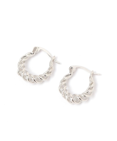 niko and...(ニコアンド)の「Made in Japan ひねりフープピアス(ピアス(両耳用)・レディース・グレー/イエロー・0)」の1枚目の写真