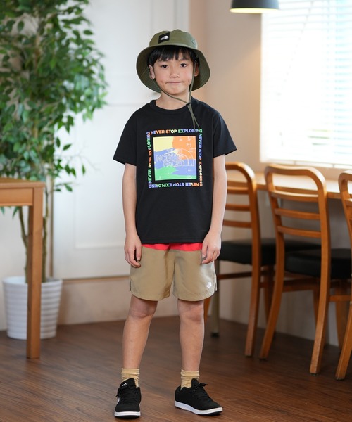 THE NORTH FACE(ザノースフェイス)の「THE NORTH FACE/ザ・ノース・フェイス S/S GETMOTED GRP T キッズ Tシャツ NTJ32575(Tシャツ/カットソー・キッズ・ブラック/オフホワイト・130cm/140cm/150cm/160cm)」の12枚目の写真