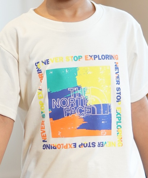 THE NORTH FACE(ザノースフェイス)の「THE NORTH FACE/ザ・ノース・フェイス S/S GETMOTED GRP T キッズ Tシャツ NTJ32575(Tシャツ/カットソー・キッズ・ブラック/オフホワイト・130cm/140cm/150cm/160cm)」の7枚目の写真