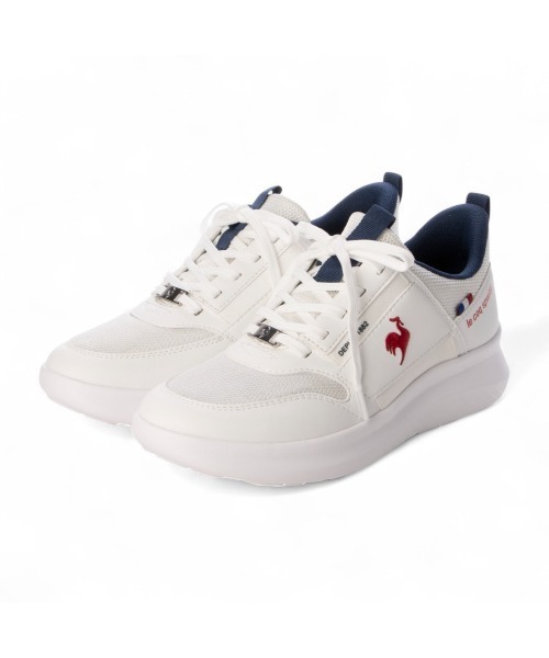 le coq sportif(ルコックスポルティフ)の「メッシュスリッポンスニーカー(LCS マルヌ)(スリッポン・レディース・ベージュ/ブラック/ネイビー×ホワイト/レッド系その他・22.5cm/23cm/23.5cm/24cm/24.5cm)」の4枚目の写真