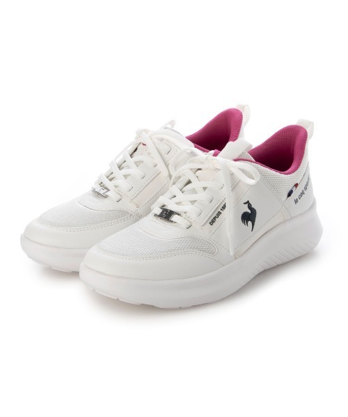 le coq sportif(ルコックスポルティフ)の「メッシュスリッポンスニーカー(LCS マルヌ)(スリッポン・レディース・ベージュ/ブラック/ネイビー×ホワイト/レッド系その他・22.5cm/23cm/23.5cm/24cm/24.5cm)」の1枚目の写真
