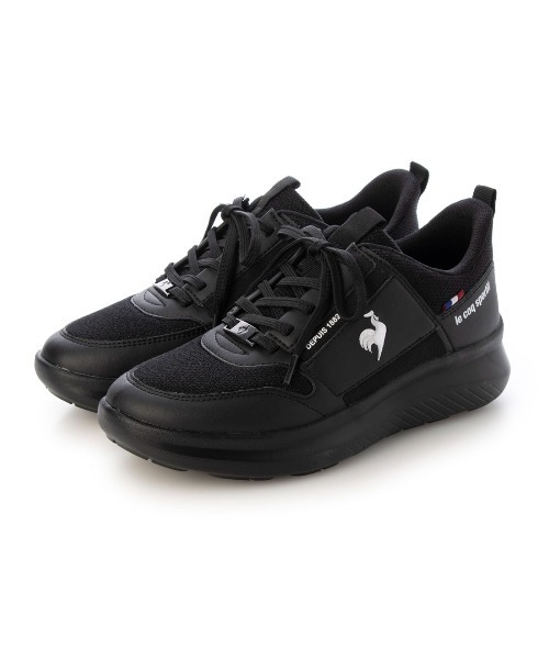 le coq sportif(ルコックスポルティフ)の「メッシュスリッポンスニーカー(LCS マルヌ)(スリッポン・レディース・ベージュ/ブラック/ネイビー×ホワイト/レッド系その他・22.5cm/23cm/23.5cm/24cm/24.5cm)」の2枚目の写真