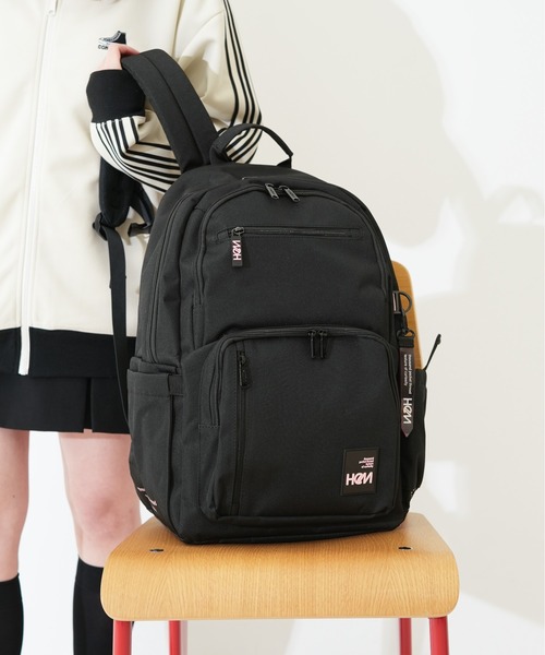 HeM（ヘム）の「【HeM/ヘム】 ルーク デイパック 30L SAC'S BAR 別注 スクールバッグ ポケットたくさん（バックパック/リュック・レディース・ホワイト/桜/ブルー・FREE）」の3枚目の写真
