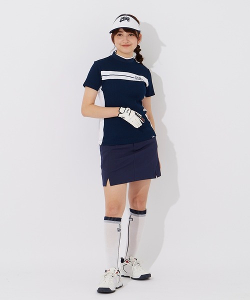 FILA GOLF（フィラゴルフ ）の「ワッフルストレッチ　半袖モックネックシャツ（シャツ/ブラウス・レディース・ホワイト/ネイビー・MEDIUM/LARGE/X-LARGE）」の16枚目の写真
