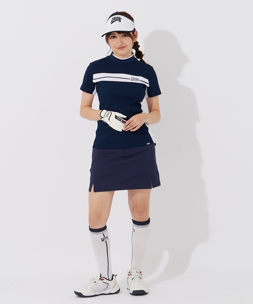 FILA GOLF（フィラゴルフ ）の「ワッフルストレッチ　半袖モックネックシャツ（シャツ/ブラウス・レディース・ホワイト/ネイビー・MEDIUM/LARGE/X-LARGE）」の17枚目の写真