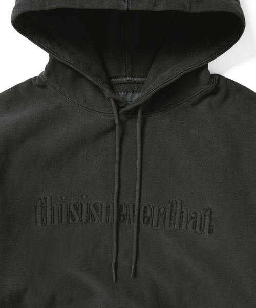 【THISISNEVERTHAT】オーバーダイ刺繍パーカー パープルグレー Overdyed Embroidery Hoodie – thisisneverthat® JP