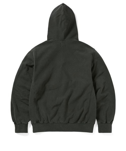 【THISISNEVERTHAT】パンダパーカー ペールグリーン セール】Overdyed Embroidery Hoodie（パーカー