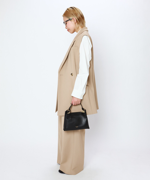 新品タグ付き✨ Wクロス ロングベスト ネイビー セール】*ダブルクロスロングベスト（ベスト）｜EVERYDAY I LIKE