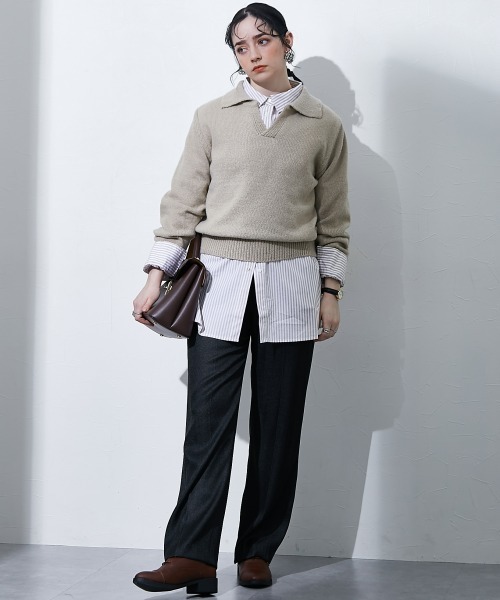 TTOL（トール）の「スキッパーニットトップス（ニット/セーター・レディース・ベージュ・M）」の15枚目の写真