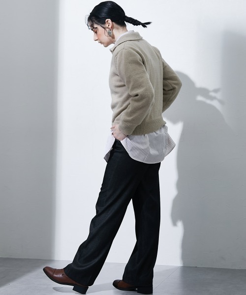 TTOL（トール）の「スキッパーニットトップス（ニット/セーター・レディース・ベージュ・M）」の7枚目の写真