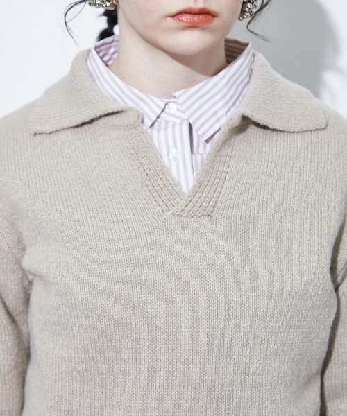 TTOL（トール）の「スキッパーニットトップス（ニット/セーター・レディース・ベージュ・M）」の12枚目の写真