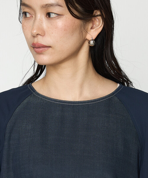 K.T KIYOKO TAKASE（キヨコタカセ）の「オトナデニム デザインブラウス（シャツ/ブラウス・レディース・ネイビー/ライトグレー・11号/9号/7号）」の12枚目の写真