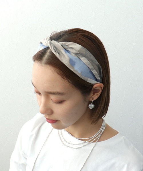 Three Four Time（ｽﾘｰﾌｫｰﾀｲﾑ）の「カラーマーブルカチューシャ（カチューシャ・レディース・ピンク/イエロー/ブルー・FREE）」の2枚目の写真