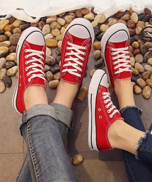 BENDER TOKYO（ベンダートウキョウ）の「厚底 約3.0cm レースアップ キャンバス ローカット スニーカー（スニーカー）」