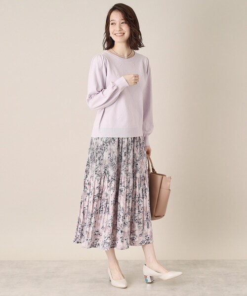 ITS'DEMO(イッツデモ)の「【通勤/手洗い可/ウエスト総ゴム】花柄プリーツスカート(スカート・レディース・ピンク系その他/グリーン系1/ホワイト系3・00)」の10枚目の写真