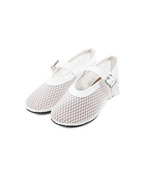 メッシュ」に該当するレディースのバレエシューズ（ホワイト