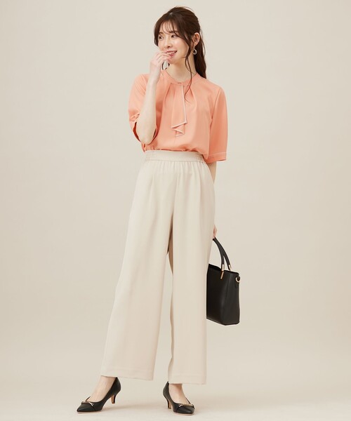 ANY SIS(エニィスィス)の「【洗える】バイカラーラッフルボウ ブラウス(シャツ/ブラウス・レディース・ネイビー系/スカイブルー系/ピンク系/アイボリー系5・2)」の20枚目の写真