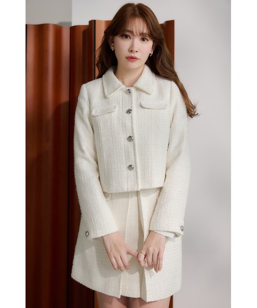 herlipto shimmer tweed skirt スカート Shimmer Tweed Skirt（スカート）｜Her lip to（ハーリップトゥー）の