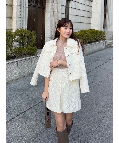 Shimmer Tweed Skirt（スカート）｜Her lip to（ハーリップトゥー）の