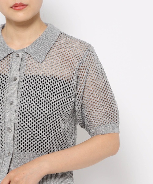 ORIMI スパンコールニットポロ ORIMI SPARCLE KNIT POLO – THE ELEPHANT