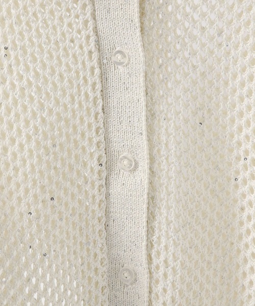 LEPSIM(レプシィム)の「スパンコールポロニット 132266(ポロシャツ・レディース・オフホワイト/グレー・FREE)」の21枚目の写真