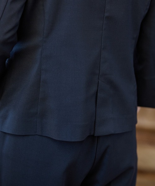 Honeys(ハニーズ)の「【ストレッチ・ウォッシャブル・イージーケア・接触冷感】8分袖ノーカラージャケット(ノーカラージャケット・レディース・ネイビー/ベージュ/グレイッシュベージュ/ブラック/グレー・3L/L/LL/M/S)」の14枚目の写真