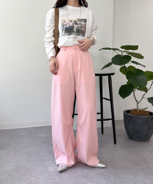 mystic(ミスティック)の「カーブスラックス3(スラックス・レディース・アイボリー/ブラック/チャコールグレー/ピンク・0/1/2)」の20枚目の写真