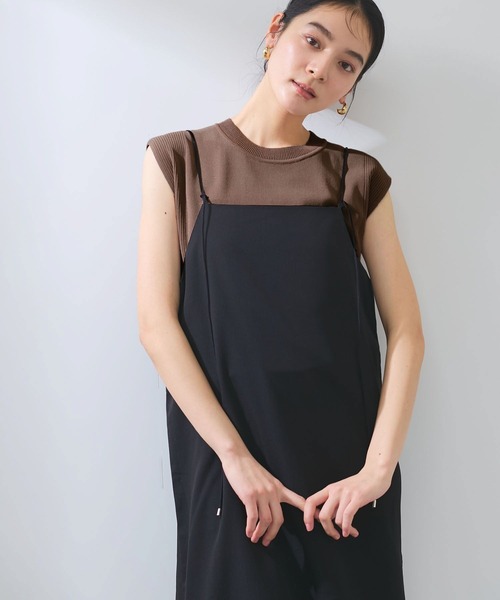 VIS(ビス)の「【UVケア/接触冷感/洗える】美人スリーブニット(ニット/セーター・レディース・オレンジ/ブラウン/ブラック/オフホワイト・FREE)」の5枚目の写真