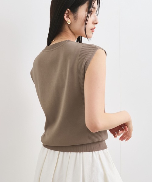 VIS(ビス)の「【UVケア/接触冷感/洗える】美人スリーブニット(ニット/セーター・レディース・オレンジ/ブラウン/ブラック/オフホワイト・FREE)」の8枚目の写真