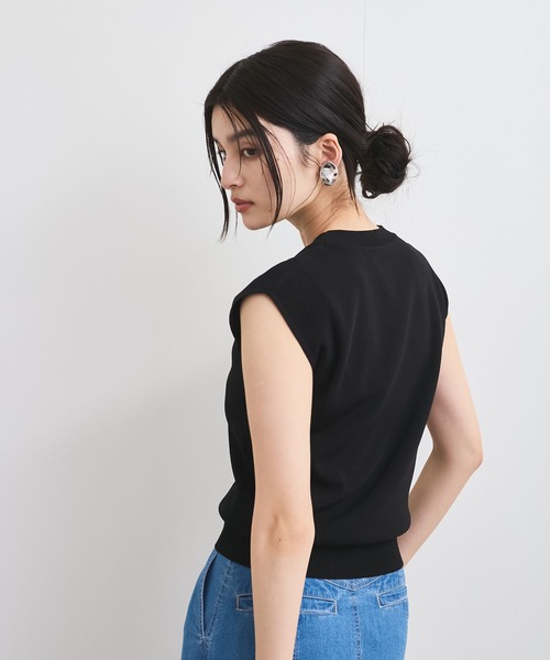 VIS(ビス)の「【UVケア/接触冷感/洗える】美人スリーブニット(ニット/セーター・レディース・オレンジ/ブラウン/ブラック/オフホワイト・FREE)」の11枚目の写真