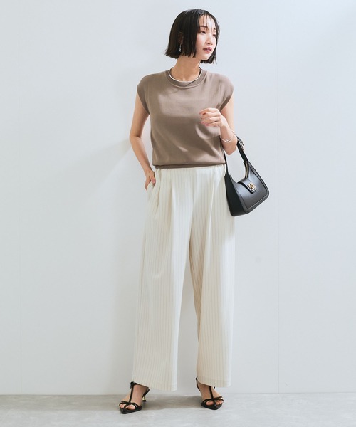 VIS(ビス)の「【UVケア/接触冷感/洗える】美人スリーブニット(ニット/セーター・レディース・オレンジ/ブラウン/ブラック/オフホワイト・FREE)」の16枚目の写真