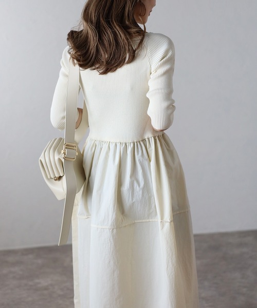 スクエアネックコクーンワンピース （NAVY） アニュアンス anuans スクエアネックコクーンワンピース （NAVY