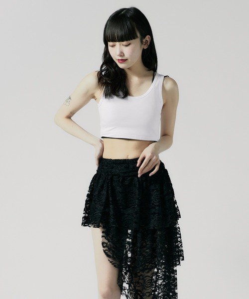 FR2 ブラック クロップドタンクトップ セール】cropped Tanktop / クロップド丈 タンクトップ（タンクトップ