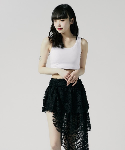 FR2 ブラック クロップドタンクトップ セール】cropped Tanktop / クロップド丈 タンクトップ（タンクトップ