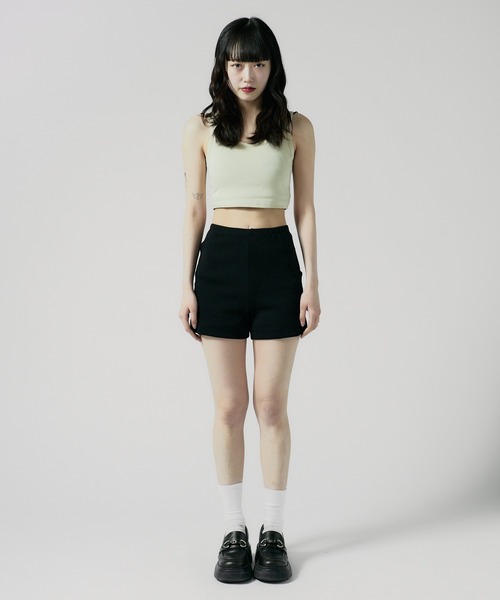 Chick（チック）の「cropped Tanktop / クロップド丈 タンクトップ（タンクトップ・レディース・ベージュ/ホワイト/ブラック/グレー・FREE）」の15枚目の写真
