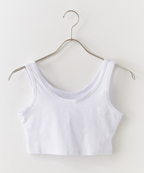 Chick（チック）の「cropped Tanktop / クロップド丈 タンクトップ（タンクトップ・レディース・ベージュ/ホワイト/ブラック/グレー・FREE）」の19枚目の写真