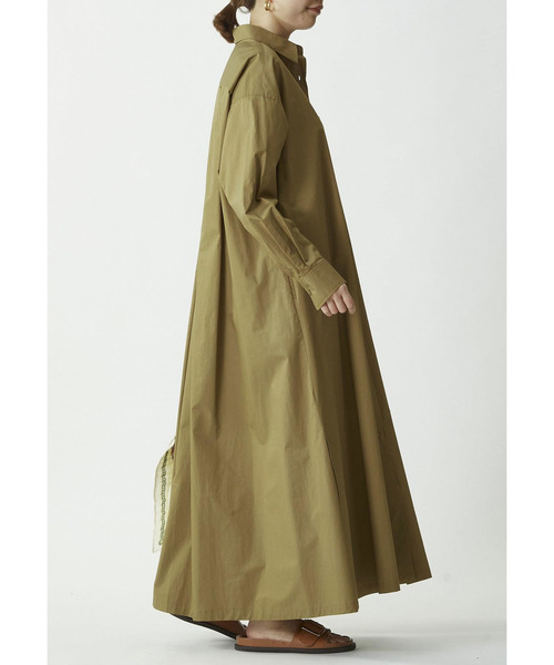 1er Arrondissement（プルミエアロンディスモン）の「ハイポリコットンシャツドレス（ドレス・レディース・ダークネイビー/イエロー系その他5/ダークブラウン・38/36）」の5枚目の写真