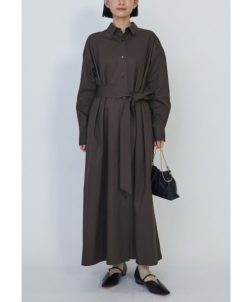 1er Arrondissement（プルミエアロンディスモン）の「ハイポリコットンシャツドレス（ドレス・レディース・ダークネイビー/イエロー系その他5/ダークブラウン・38/36）」の11枚目の写真