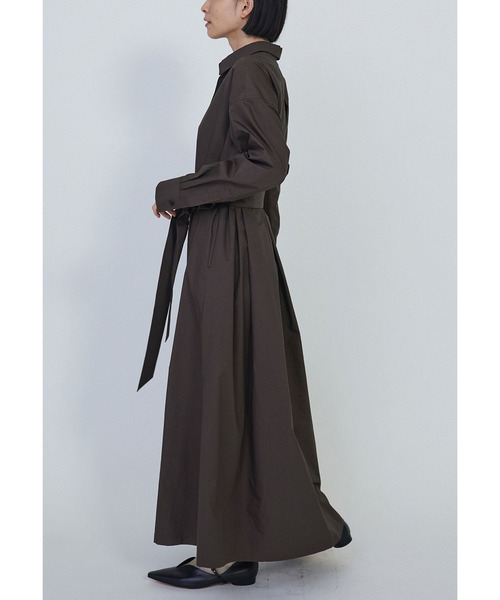 1er Arrondissement（プルミエアロンディスモン）の「ハイポリコットンシャツドレス（ドレス・レディース・ダークネイビー/イエロー系その他5/ダークブラウン・38/36）」の12枚目の写真