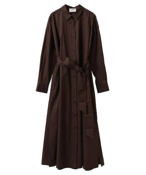 1er Arrondissement（プルミエアロンディスモン）の「ハイポリコットンシャツドレス（ドレス・レディース・ダークネイビー/イエロー系その他5/ダークブラウン・38/36）」の16枚目の写真