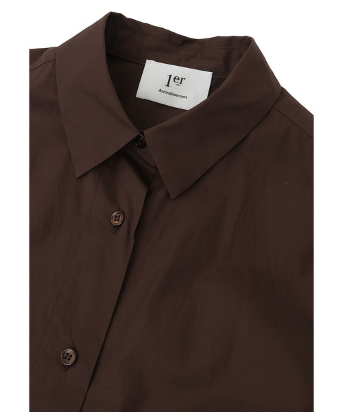 1er Arrondissement（プルミエアロンディスモン）の「ハイポリコットンシャツドレス（ドレス・レディース・ダークネイビー/イエロー系その他5/ダークブラウン・38/36）」の19枚目の写真