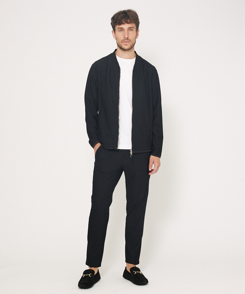 DESIGNWORKS（デザインワークス）の「【セットアップ対応】ナイロン トリコットメッシュ アクティブブルゾン / ウォッシャブル / ストレッチ（ブルゾン・メンズ・ストライプ/ブラック/グレー・46/48/50）」の21枚目の写真