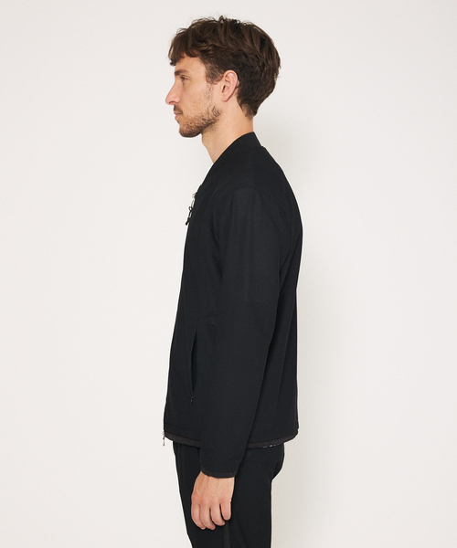 DESIGNWORKS（デザインワークス）の「【セットアップ対応】ナイロン トリコットメッシュ アクティブブルゾン / ウォッシャブル / ストレッチ（ブルゾン・メンズ・ストライプ/ブラック/グレー・46/48/50）」の15枚目の写真