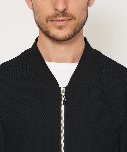 DESIGNWORKS（デザインワークス）の「【セットアップ対応】ナイロン トリコットメッシュ アクティブブルゾン / ウォッシャブル / ストレッチ（ブルゾン・メンズ・ストライプ/ブラック/グレー・46/48/50）」の17枚目の写真