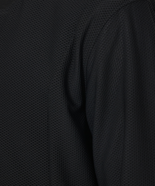 DESIGNWORKS（デザインワークス）の「【セットアップ対応】ナイロン トリコットメッシュ アクティブブルゾン / ウォッシャブル / ストレッチ（ブルゾン・メンズ・ストライプ/ブラック/グレー・46/48/50）」の9枚目の写真